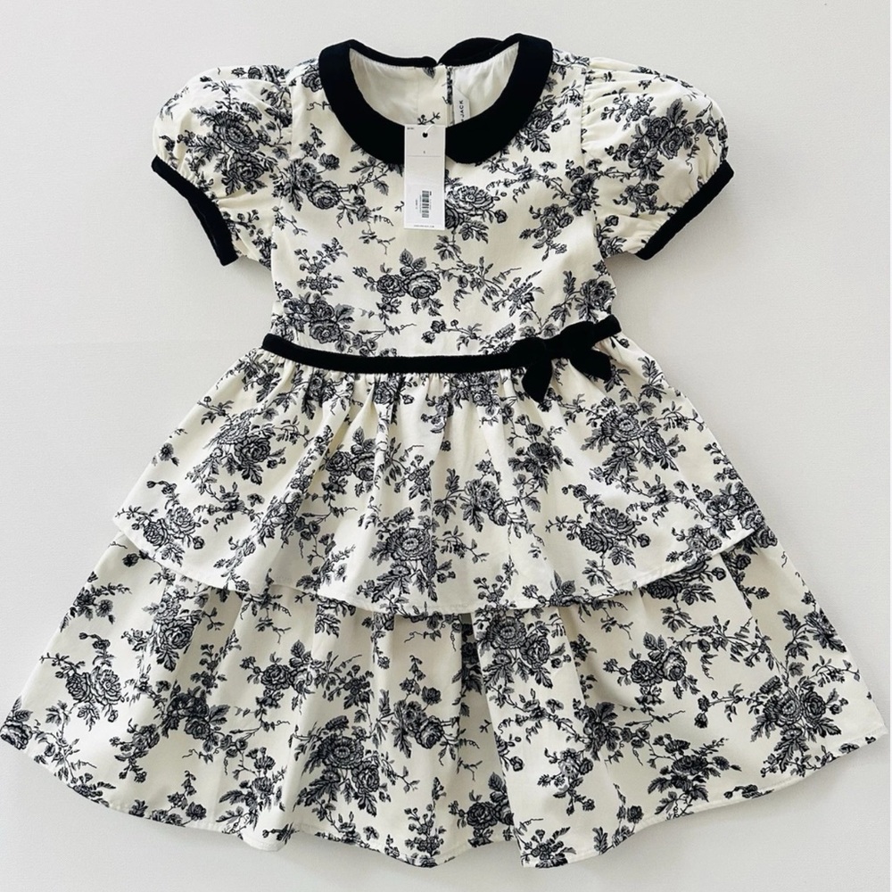 NWT Janie and Jack winter Floral Tiered girls Dress